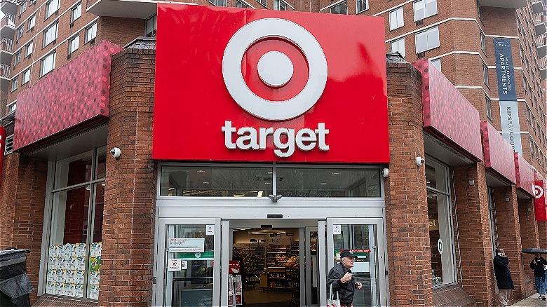 Person exiting Target store