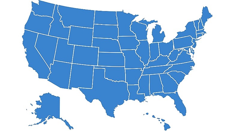 U.S. states map