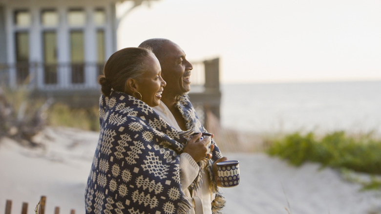 Older couple on the beach