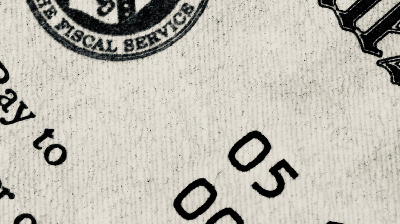 A Social Security benefits check