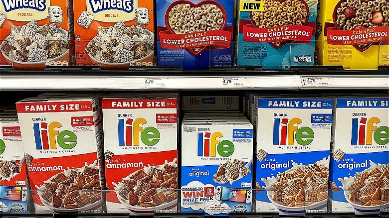 Cereal in grocery store