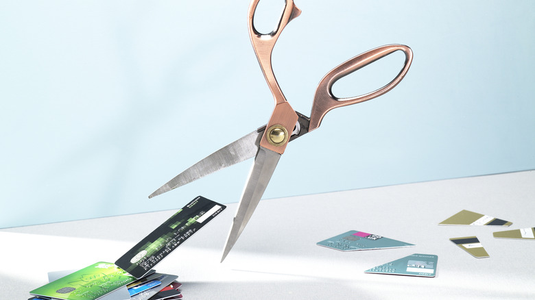 cutting up credit cards