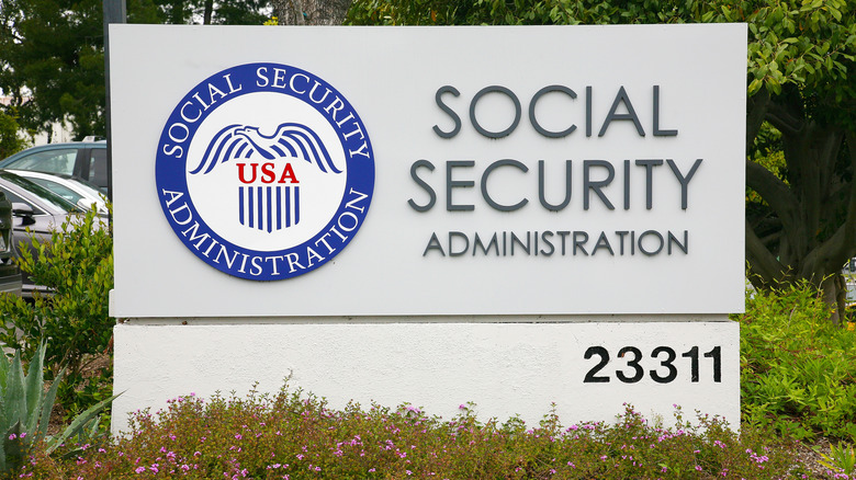 a Social Security Administration office sign