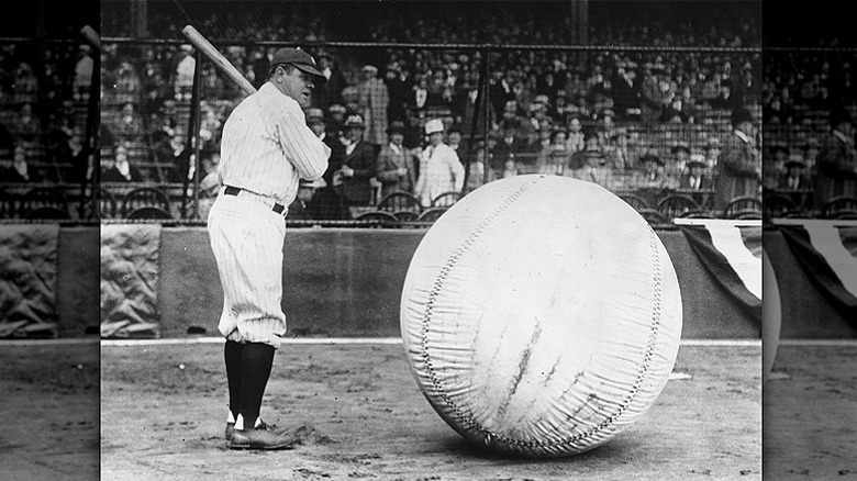 Babe Ruth and giant baseball