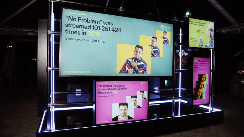 Boards showing Spotify Wrapped