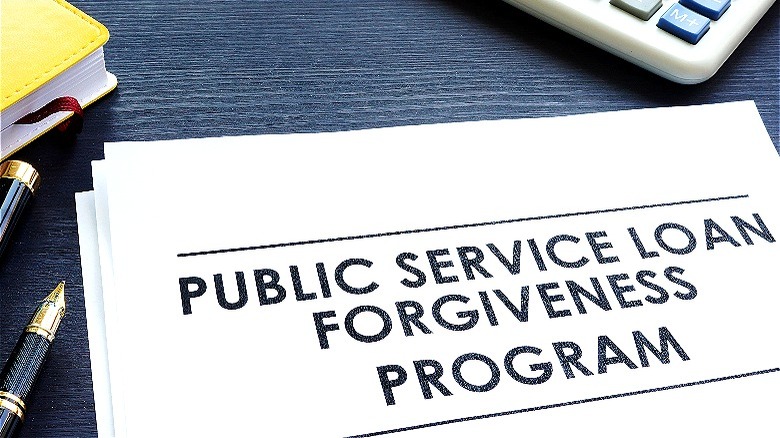 Public Service Loan Forgiveness paperwork