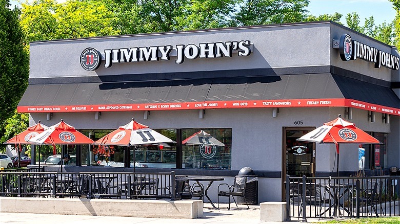 Outside of Jimmy John's restaurant