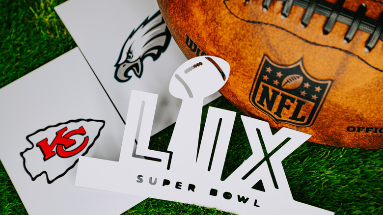 Super Bowl LIX logo with football