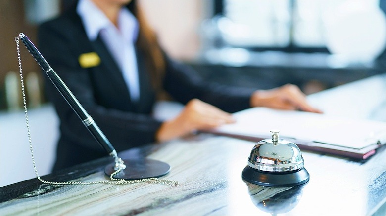 Hotel concierge desk