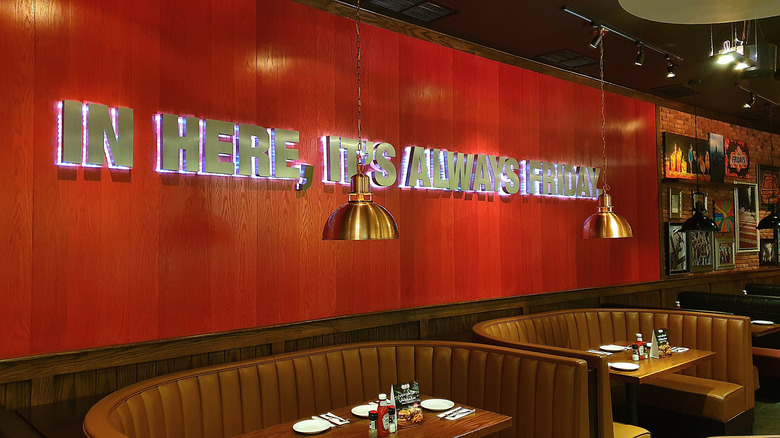 Interior of a TGI Fridays location