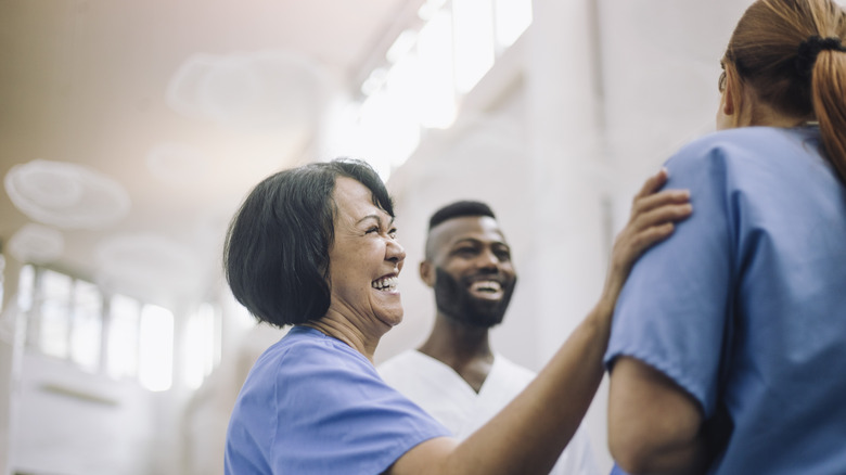 Image of a group of nurses laughing