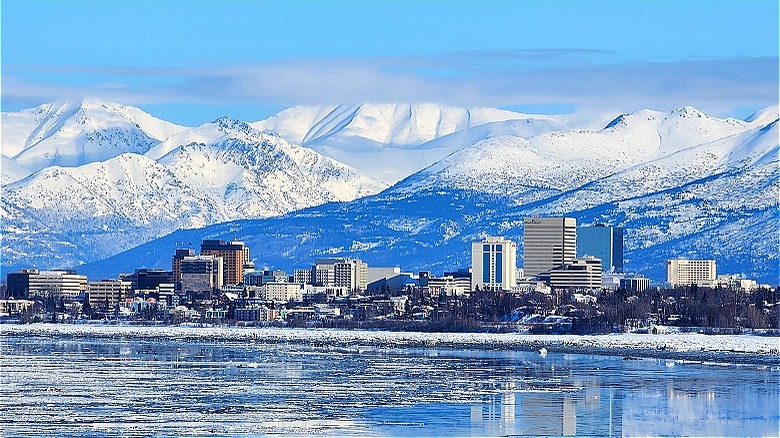 Anchorage Alaska viewed from water