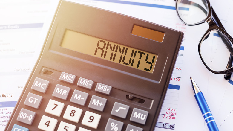 annuity written on calculator