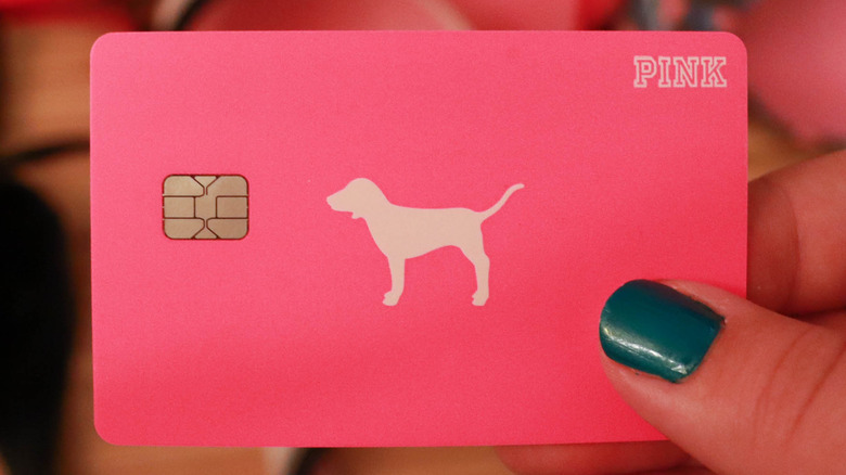 View of PINK credit card