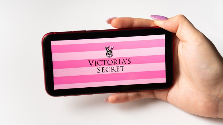 Phone with Victoria's Secret logo