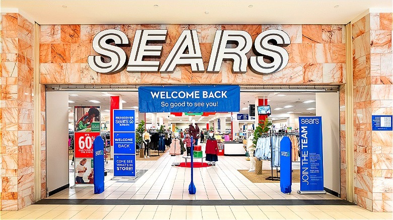 Sears store entrance in mall