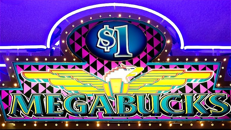 Bright Megabucks slot sign