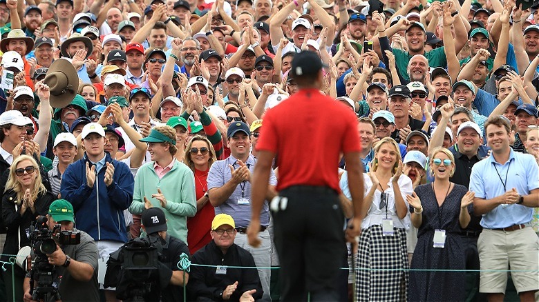 2019 Masters crowd, Tiger Woods