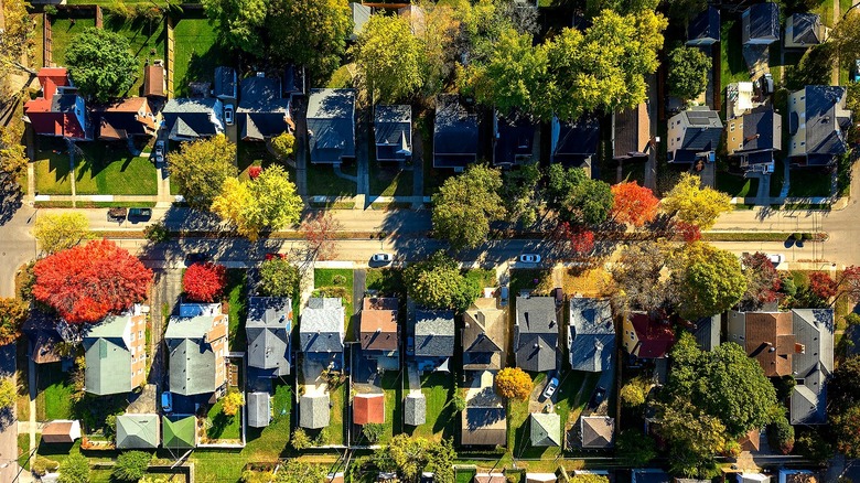 Aerial view of Ohio neighborhood