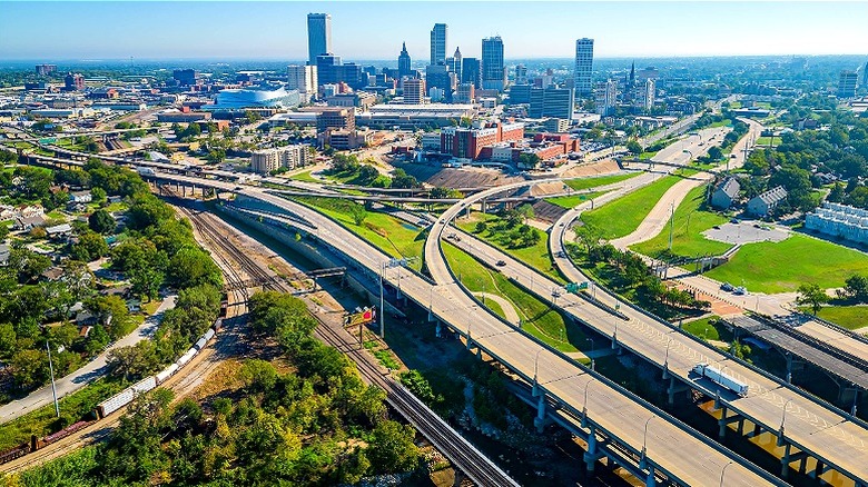 Aerial view of Tulsa