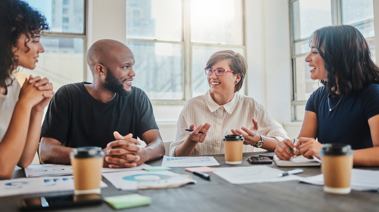 Work colleagues in a meeting