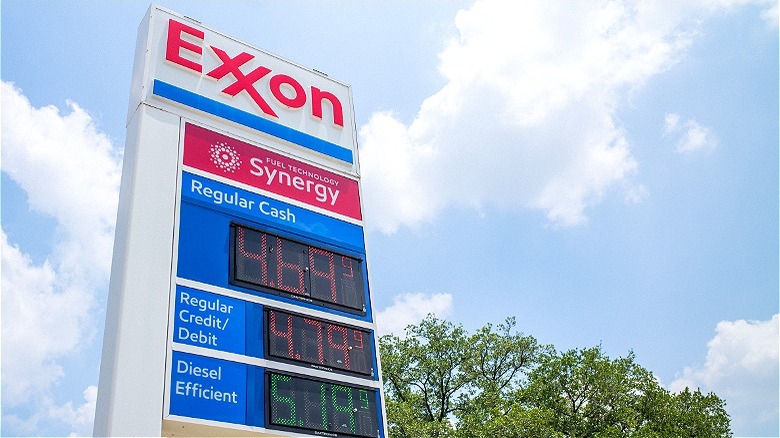 An Exxon gas station