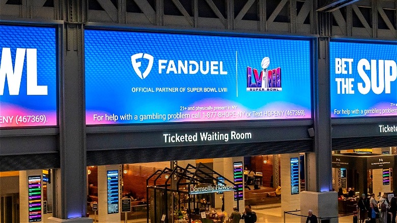 FanDuel advertisements at train station