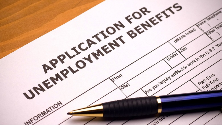 Form "Application for Unemployment Benefits"
