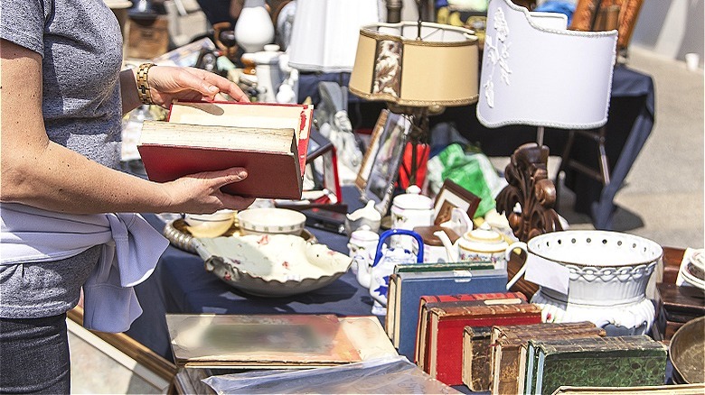 Person shopping an estate sale