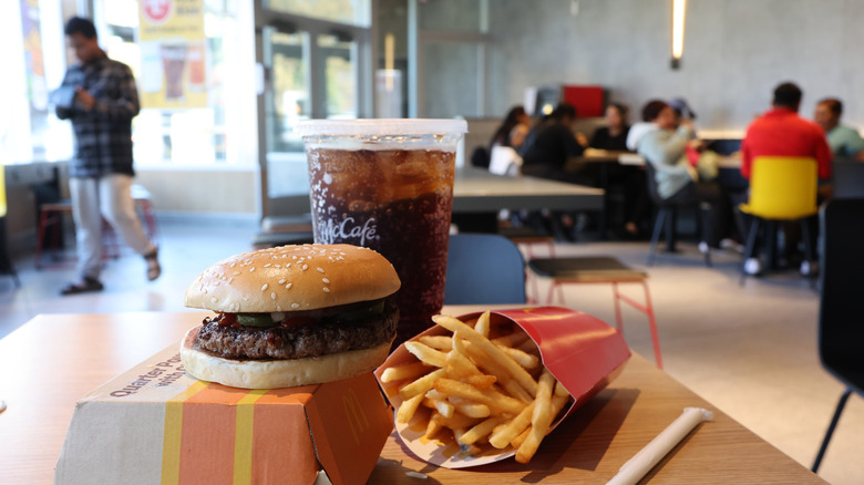 McDonald's quarter pounder hamburger meal