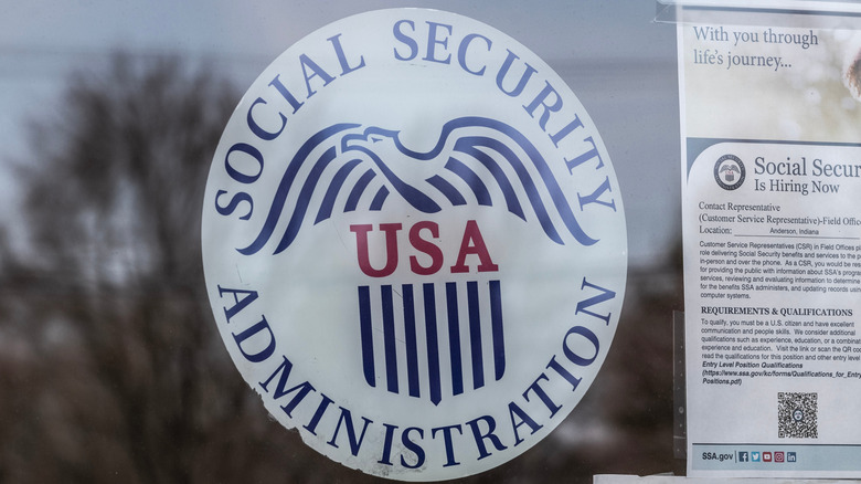 Social Security Administration branch office window