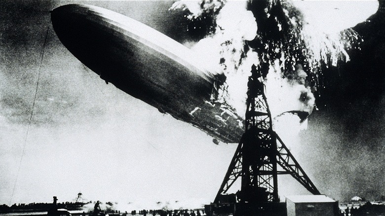 Historic photo of Hindenburg disaster