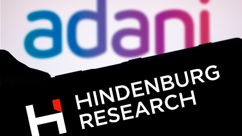 Hindenburg and Adani logos