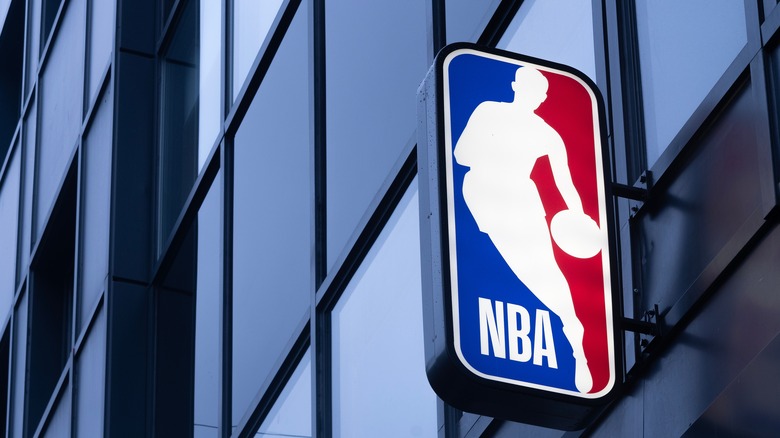 NBA vertical store sign in London, UK