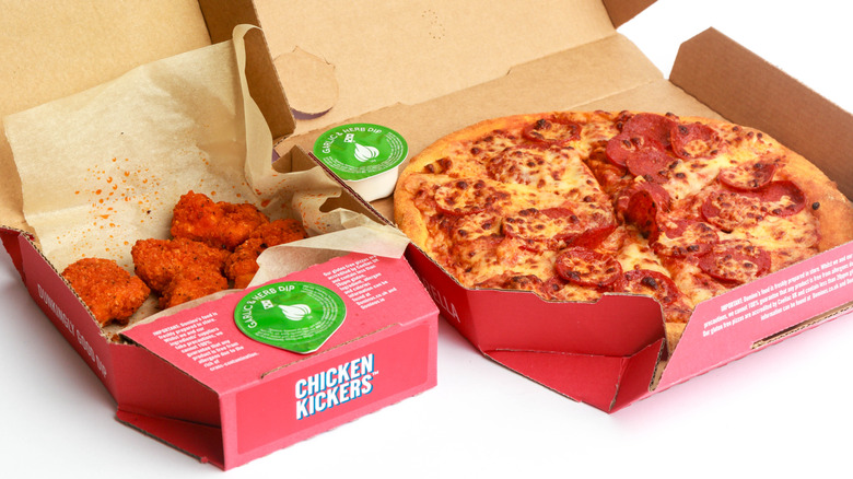 Domino's pizza and chicken bites