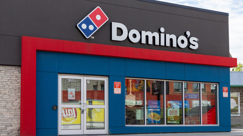 Exterior of a Domino's pizza location.