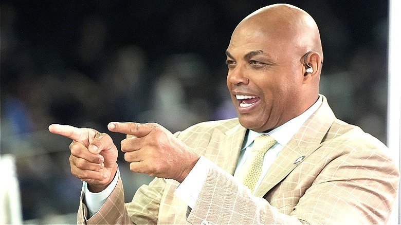 Charles Barkley pointing while smiling