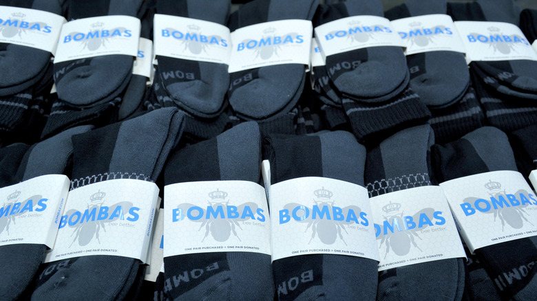 bombas socks on shelves