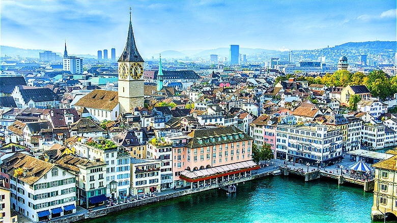 Aerial view of Zurich
