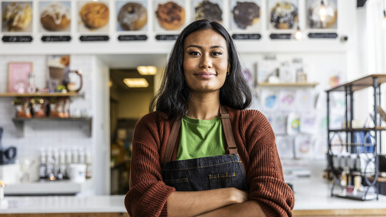 Portrait of female coffeeshop owner