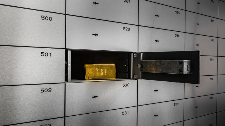 gold bar in safe deposit box