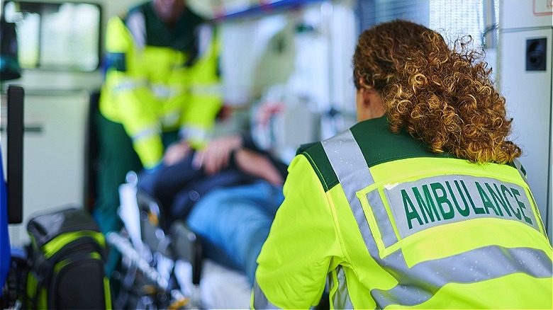 Emergency service providers in ambulance