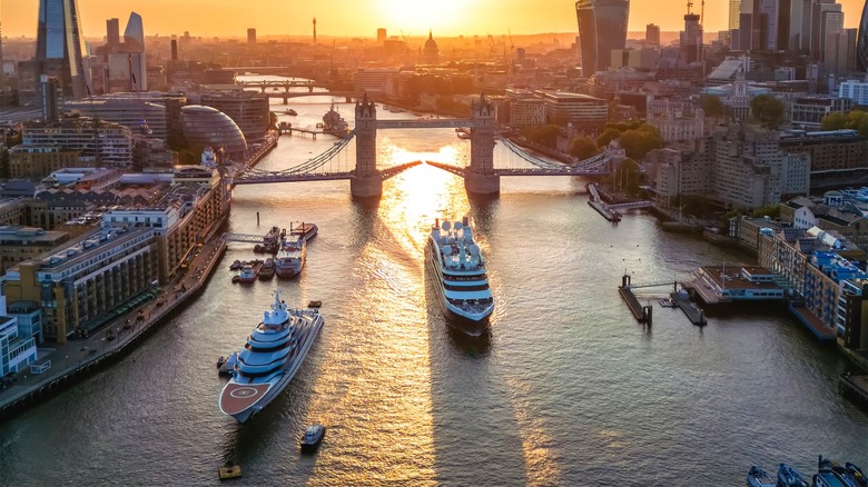 River Thames with London background