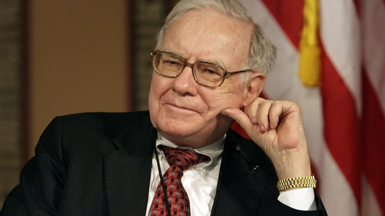 Warren Buffett leans back