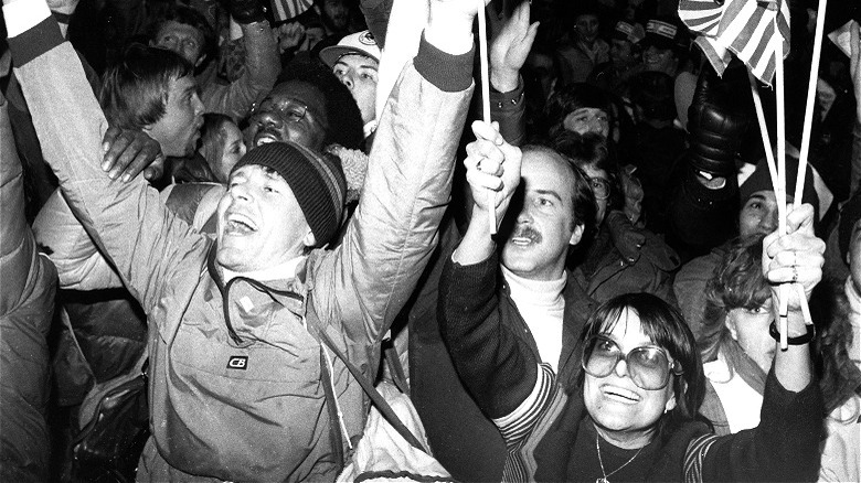 Fans celebrate Team USA hockey