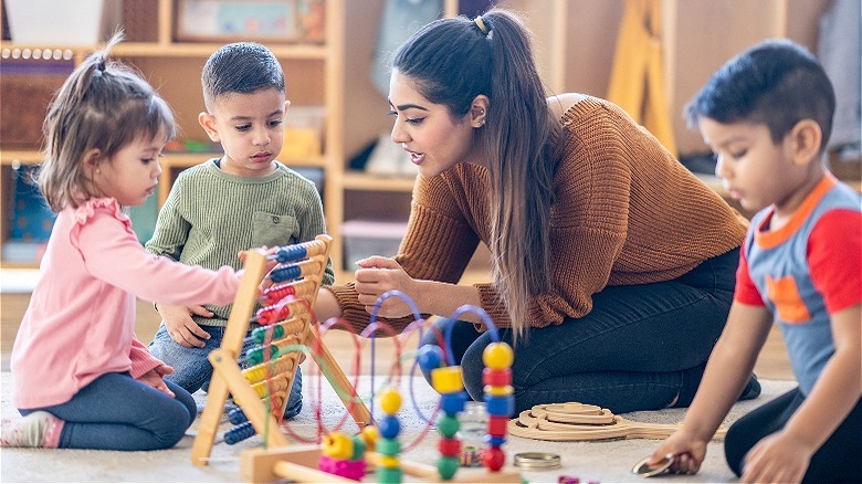 Person caring for children