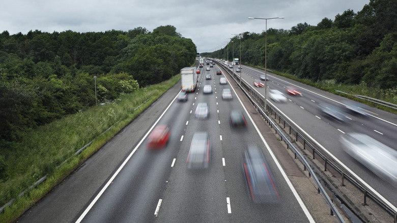 Cars on highway