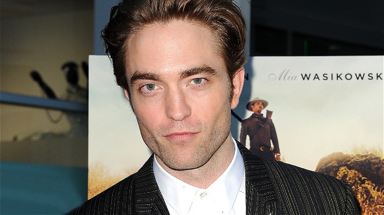 Robert Pattinson looking straight ahead