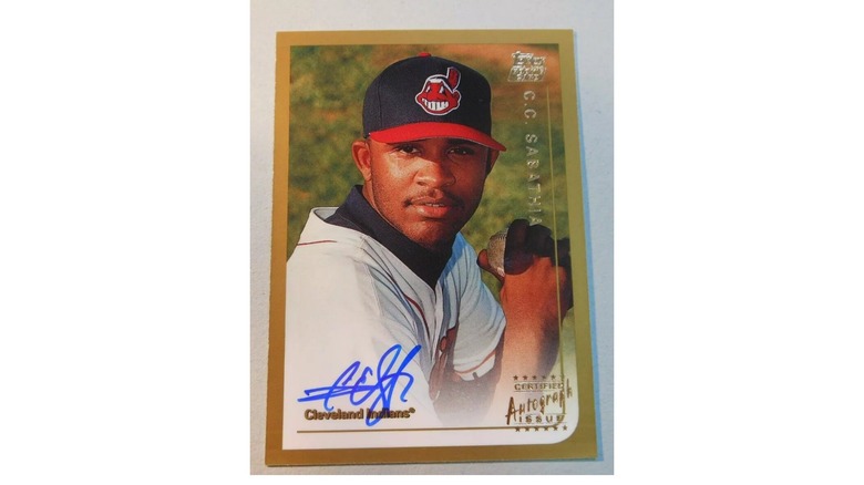 1999 Topps Traded CC Sabathia Autographed Rookie Card