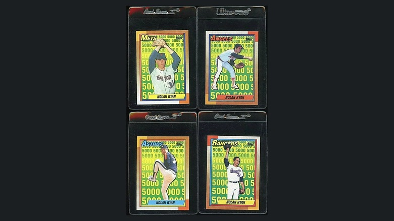 The 1990 Topps Nos. 2-5 Cards: Nolan Ryan's Mets, Angels, Astros, and Rangers Years